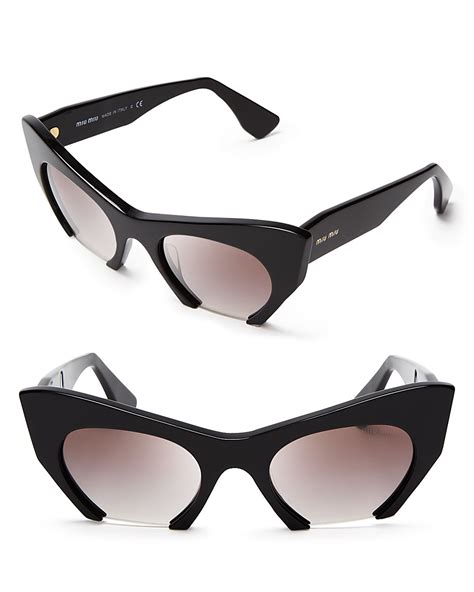 miu miu cat eye sunglasses on face|Miu Miu sunglasses price.